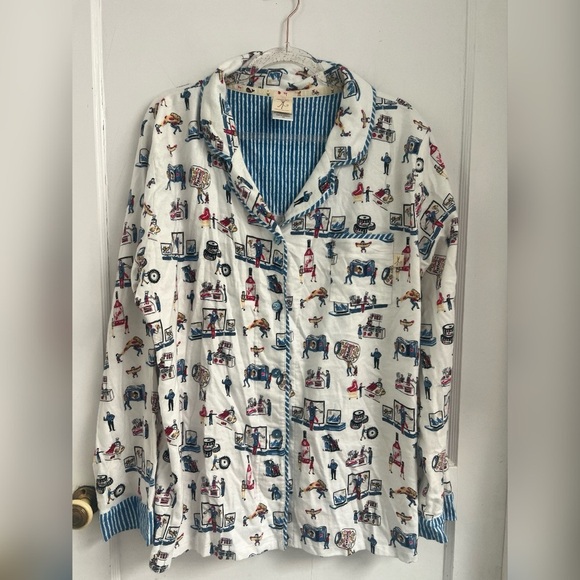 Munki Munki Costco Themed Pajama SET Flannel Bamboo Cotton Blend Size XXL - Picture 1 of 7